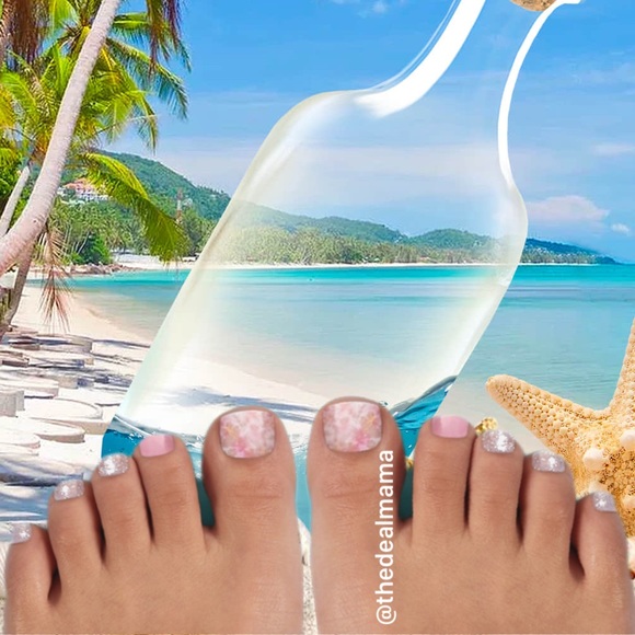 2/$20 PEDI gel nail wraps kit barbiecore pink sparkling sorbet sunrise dashing - Picture 6 of 6